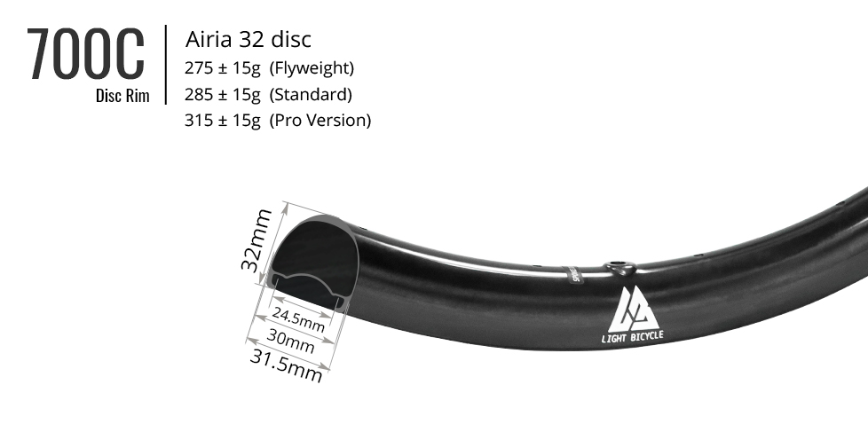 primary image light bicycle airia 32 disc ultralight all road rim 20260812164838 f7b8a1